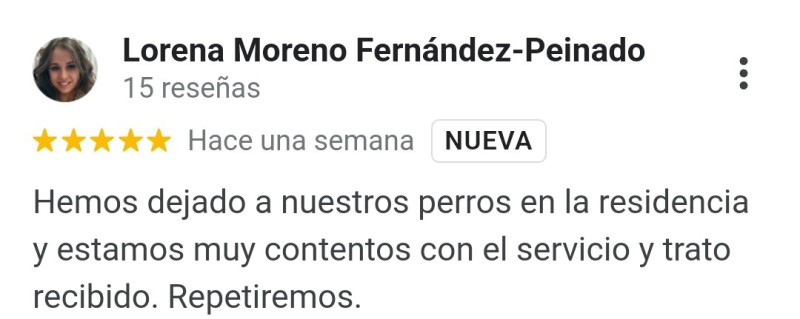 Testimonios Residencia Canina en Villanueva de la Serena